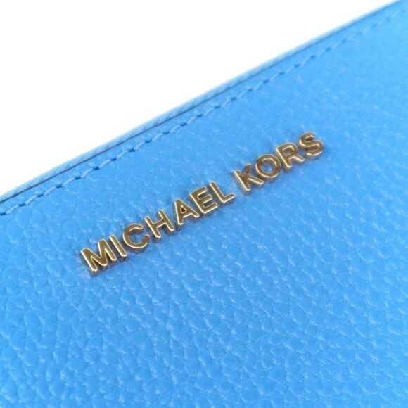 NWT Michael Kors Jet Set Pebble Leather ID Card Coin Wallet South Pacific - Picture 7 of 7